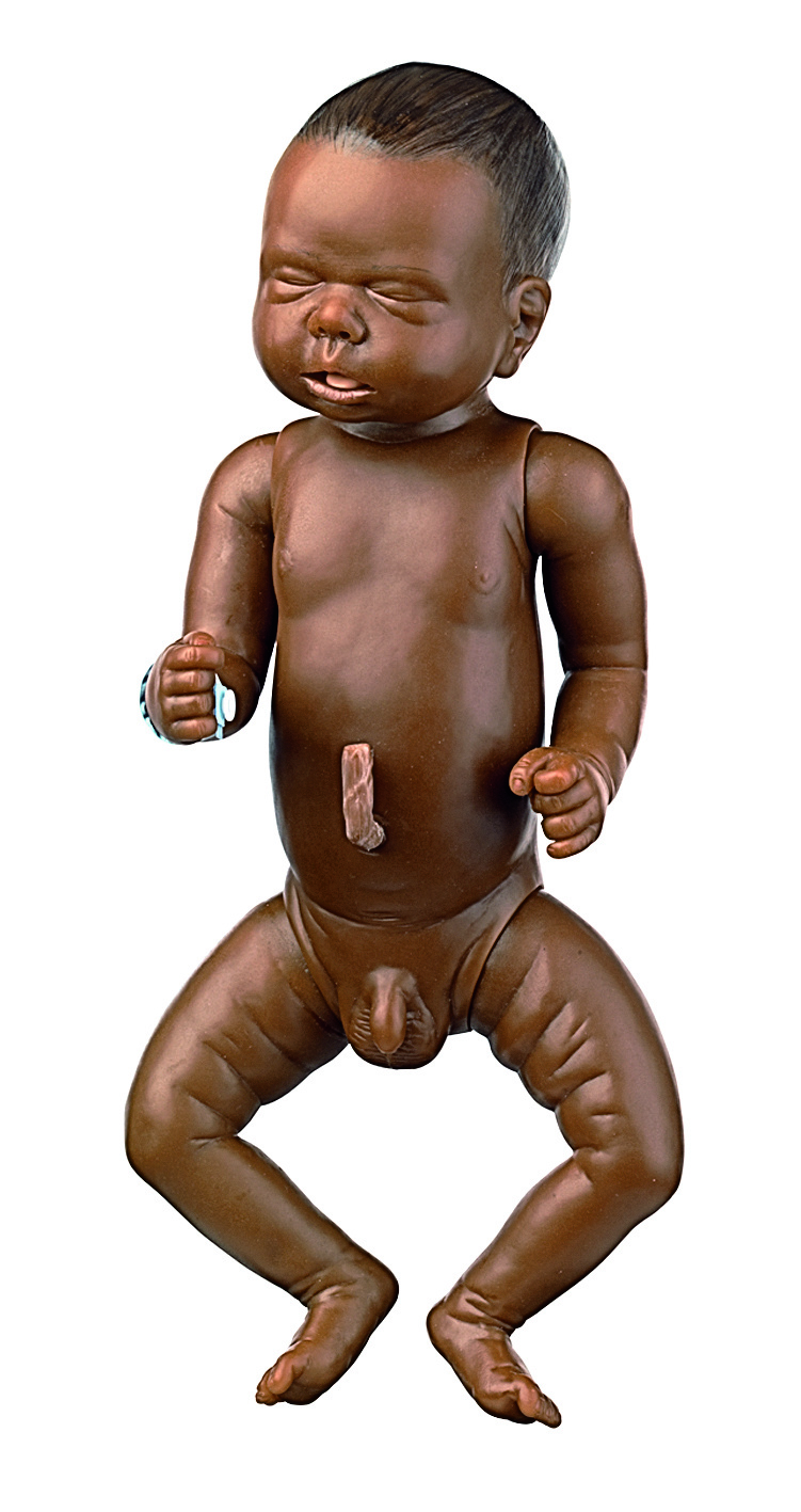 New-born Baby With Open Mouth, Male – Dark