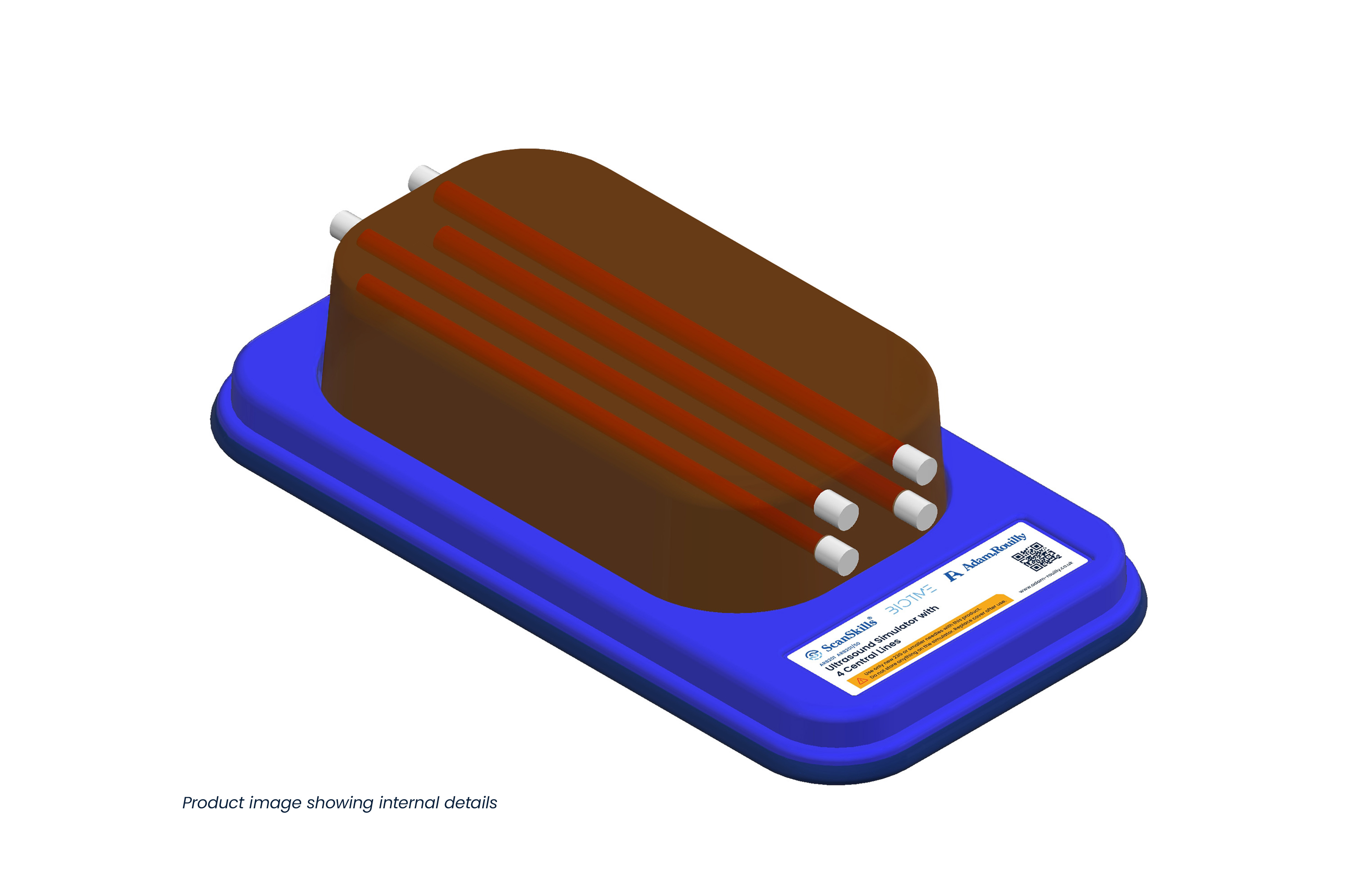 Ultrasound Simulator with 4 Central Lines, Dark