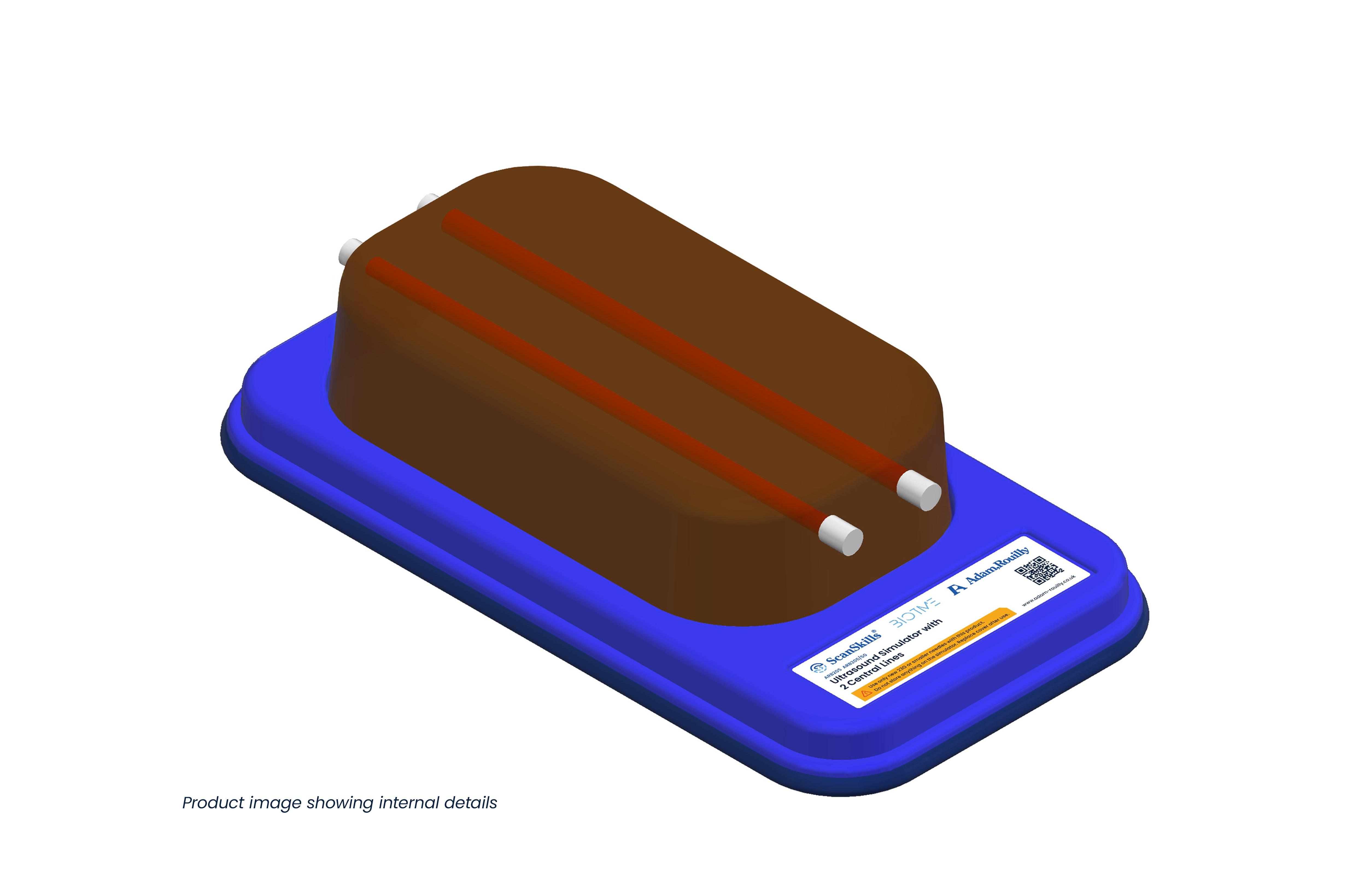 Ultrasound Simulator with 2 Central Lines, Dark