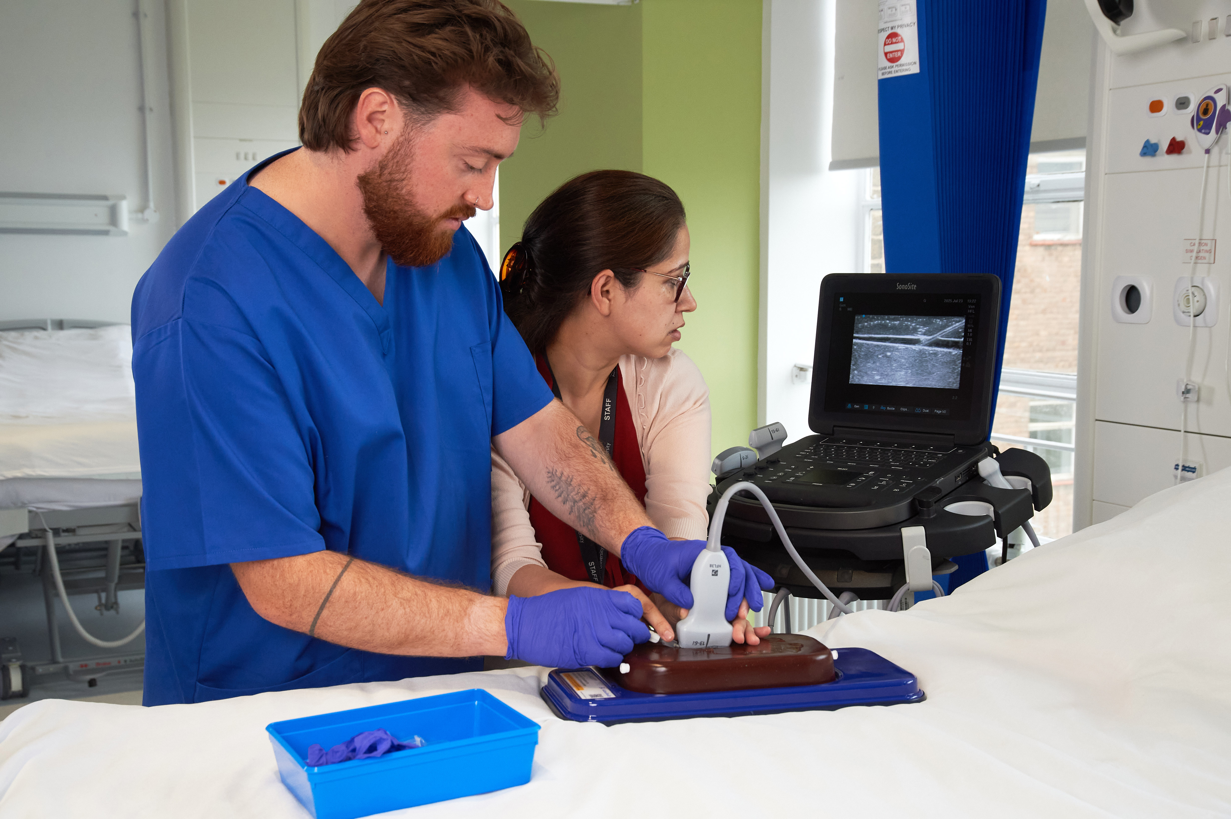 Central Access Ultrasound Simulator with Calcifications, Dark