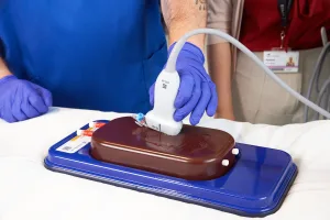 Central Access Ultrasound Simulator with Calcifications, Dark