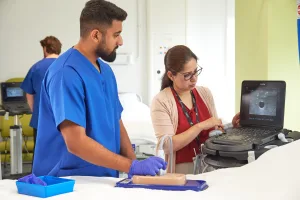Femoral Access Ultrasound Simulator with Calcifications, Light