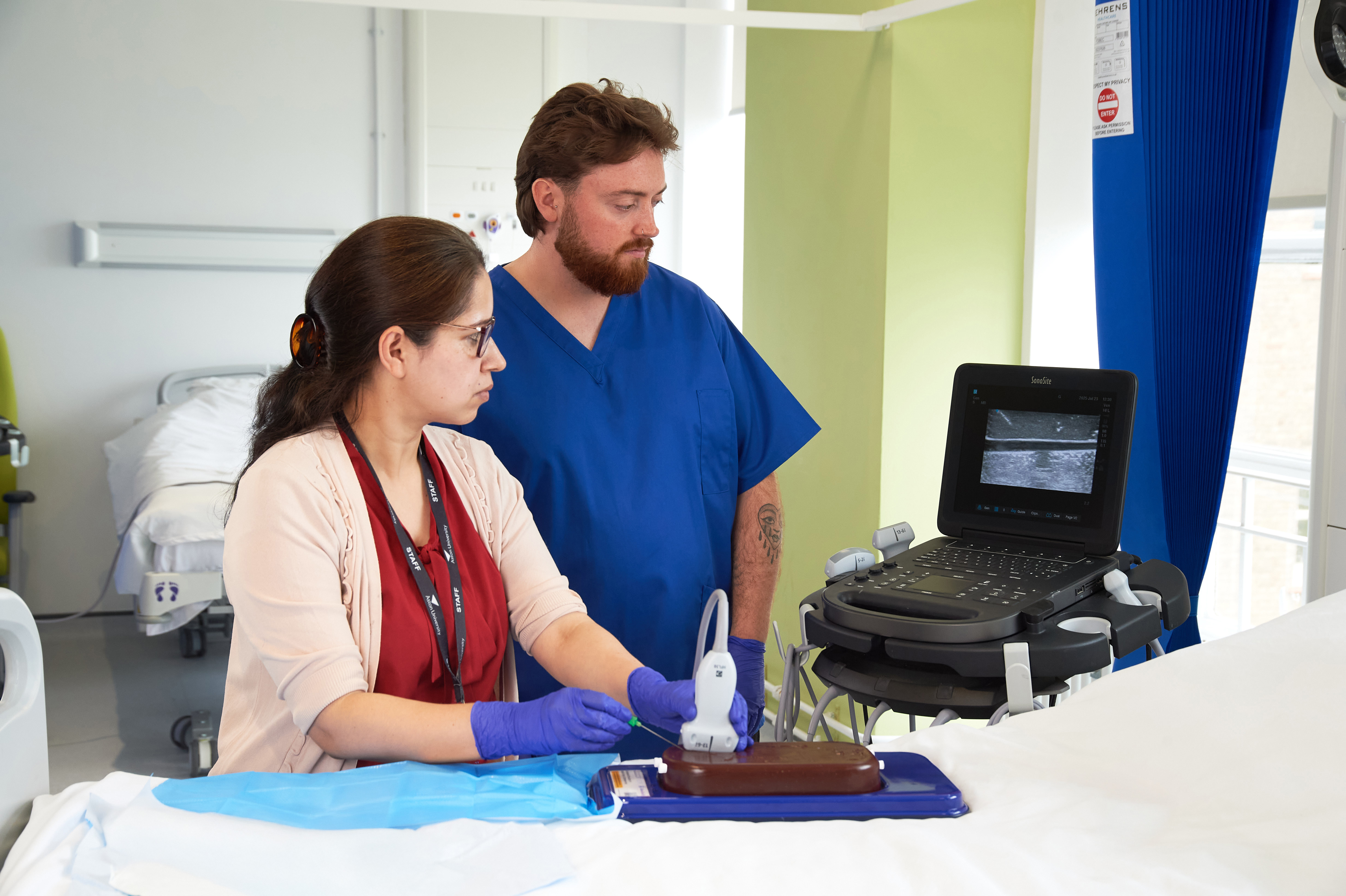 Femoral Access Ultrasound Simulator with Calcifications, Dark