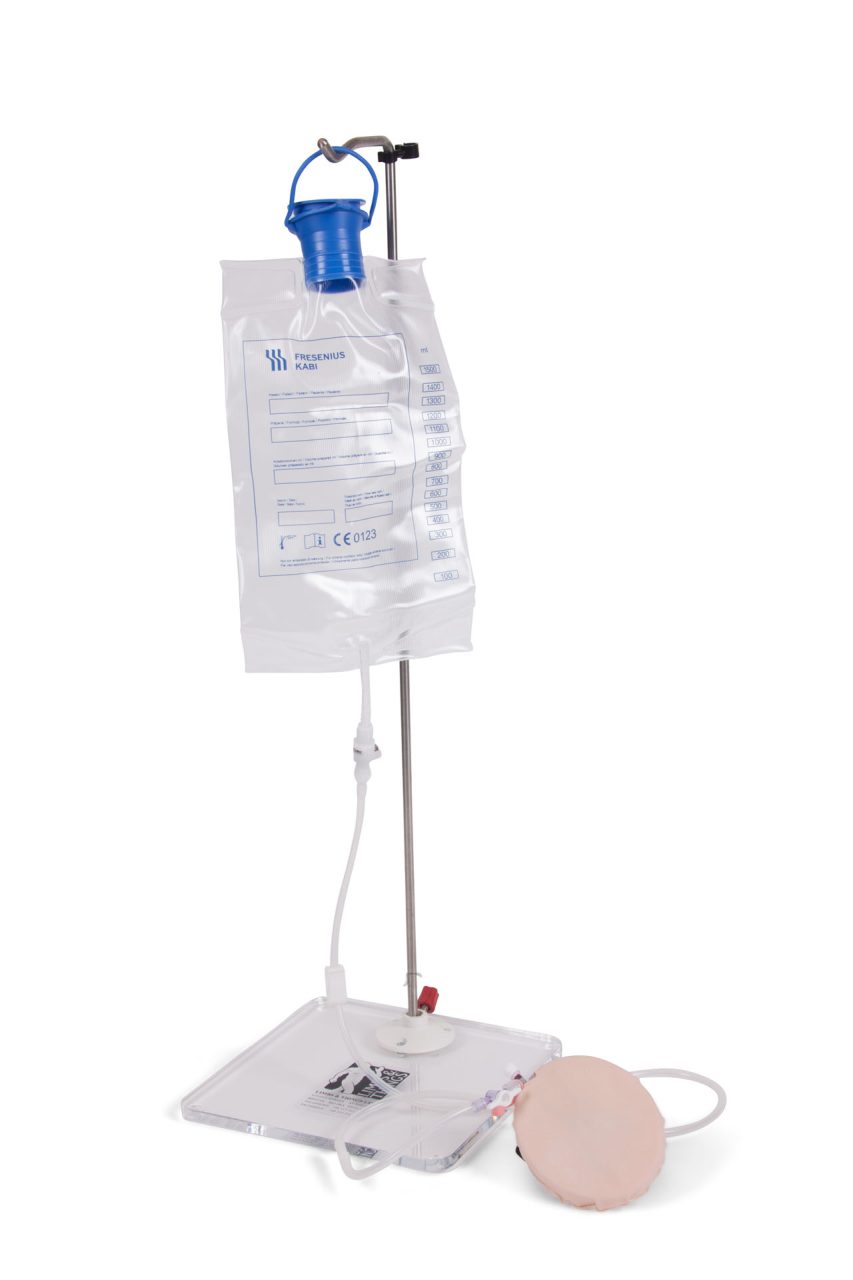 Blood Giving Set With Blood Bag, Luer Lock Tube Adapter and Metal Stand With Base