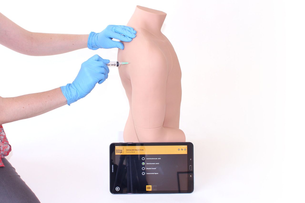 Shoulder Injection Trainer Palpation Guided with Android Tablet, Light