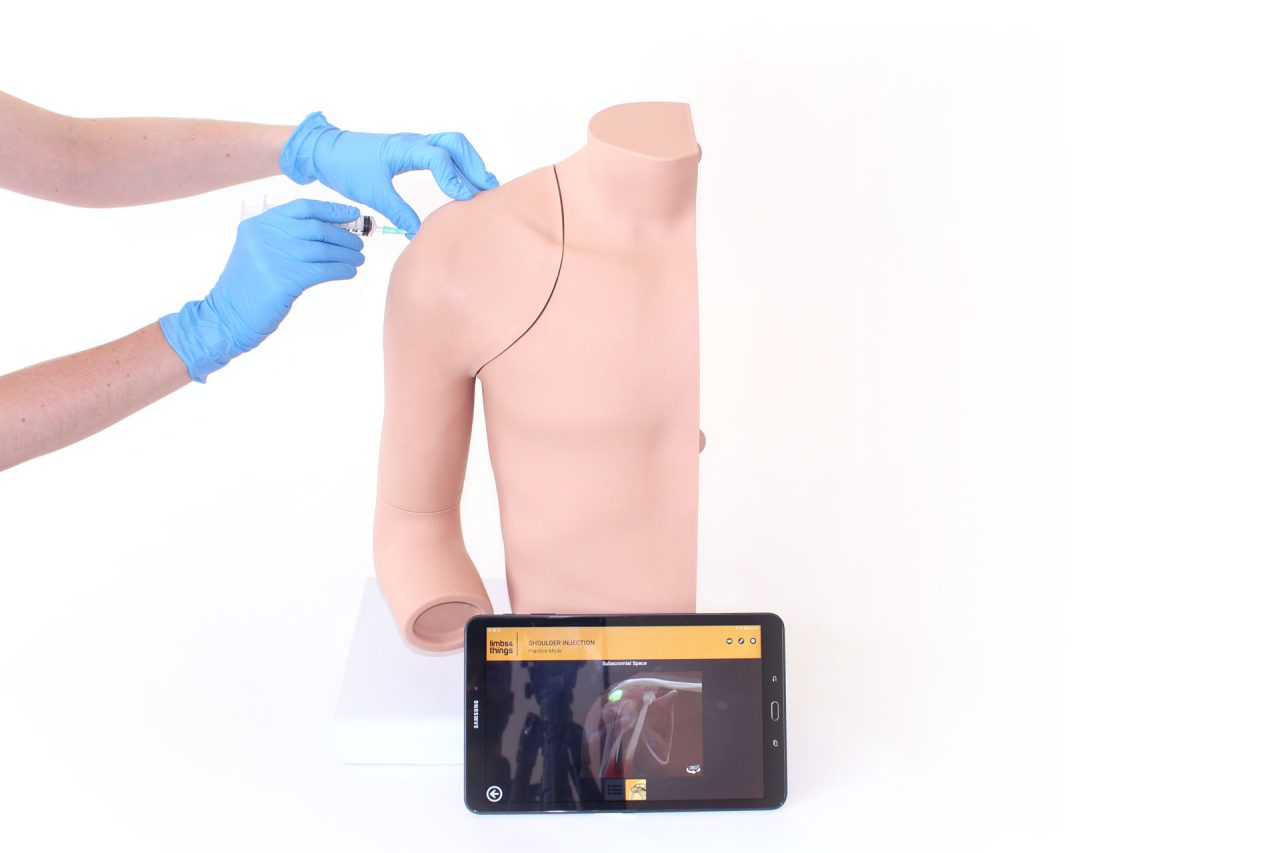 Shoulder Injection Trainer Palpation Guided with Android Tablet, Light