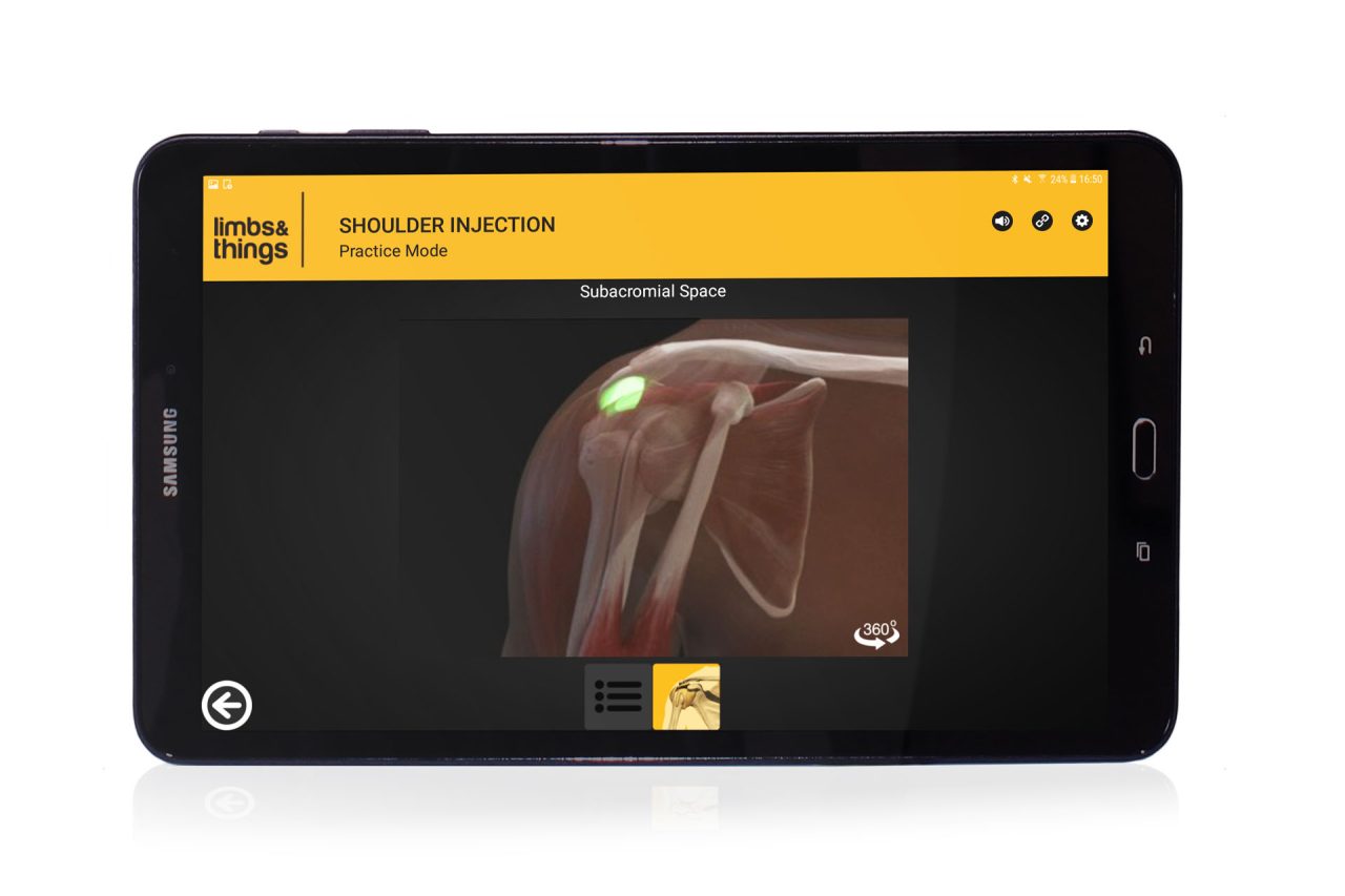 Shoulder Injection Trainer Palpation Guided with Android Tablet, Light