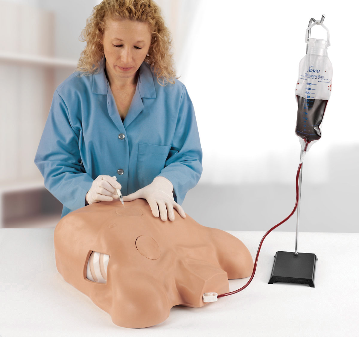 Pericardiocentesis Simulator With Chest Tube and Pneumothorax